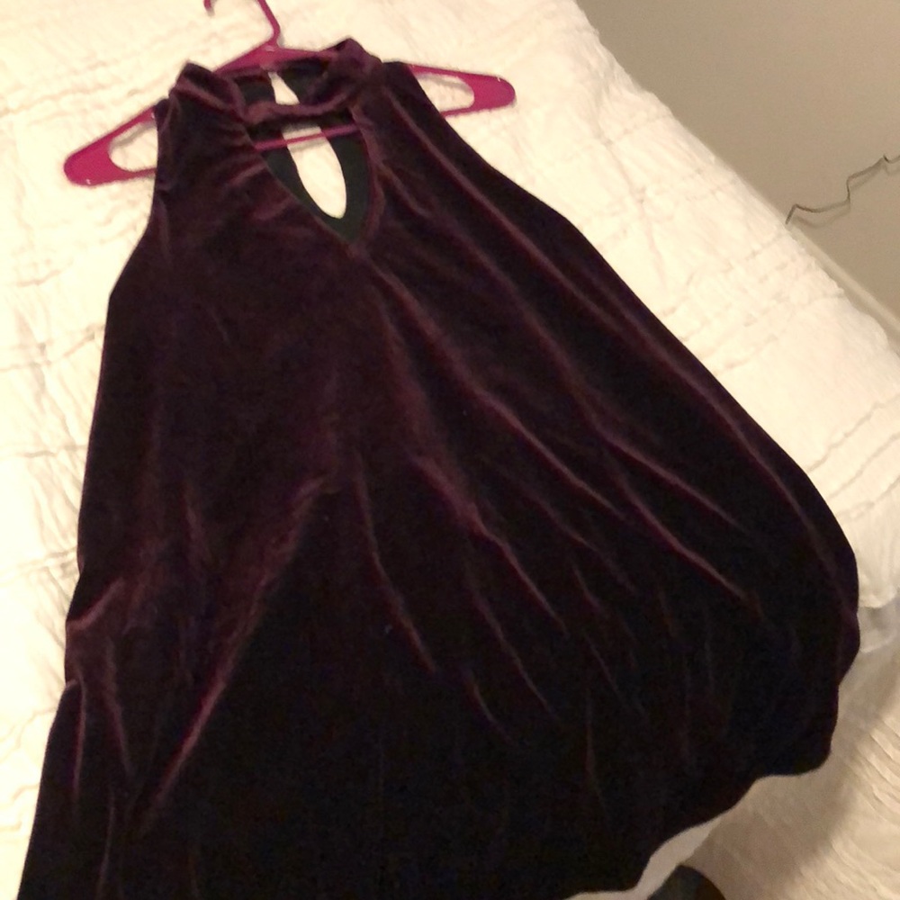 Dark Purple Flowy Velvet Dress